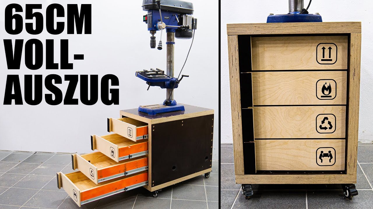 🔥🔥 Schubladen f&uuml;r den Unterschrank bauen - ganze 65cm VOLLAUSZUG
