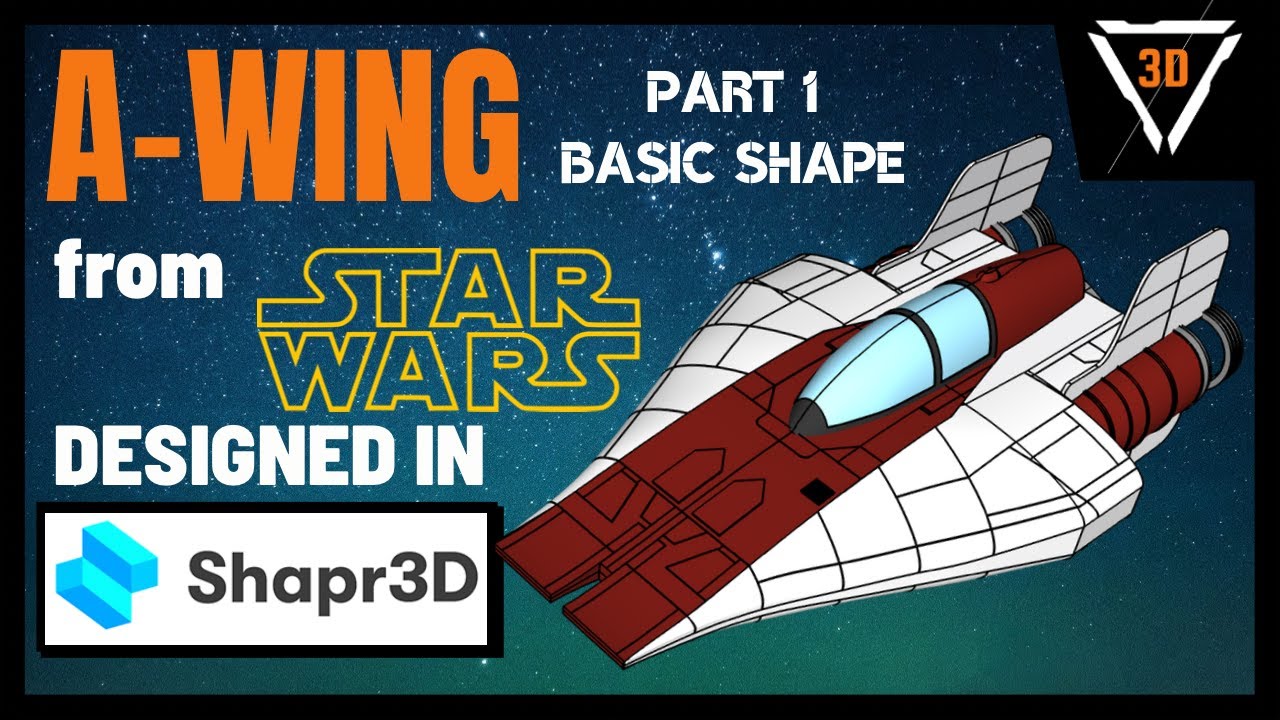 RZ-1 A-wing interceptor 3D modeling | Shapr3D on iPad | part 1 - basic shape