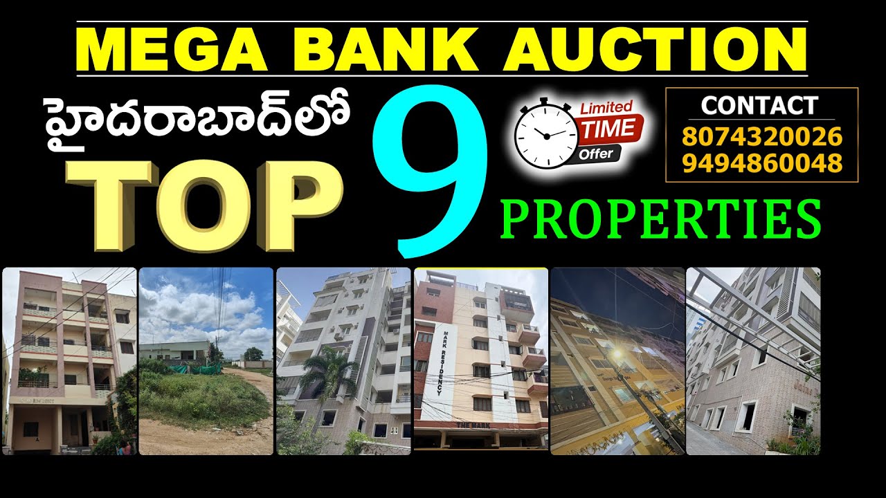 Hyderabad Top 9 Properties For Sale in Bank Auction | Rudra Properties