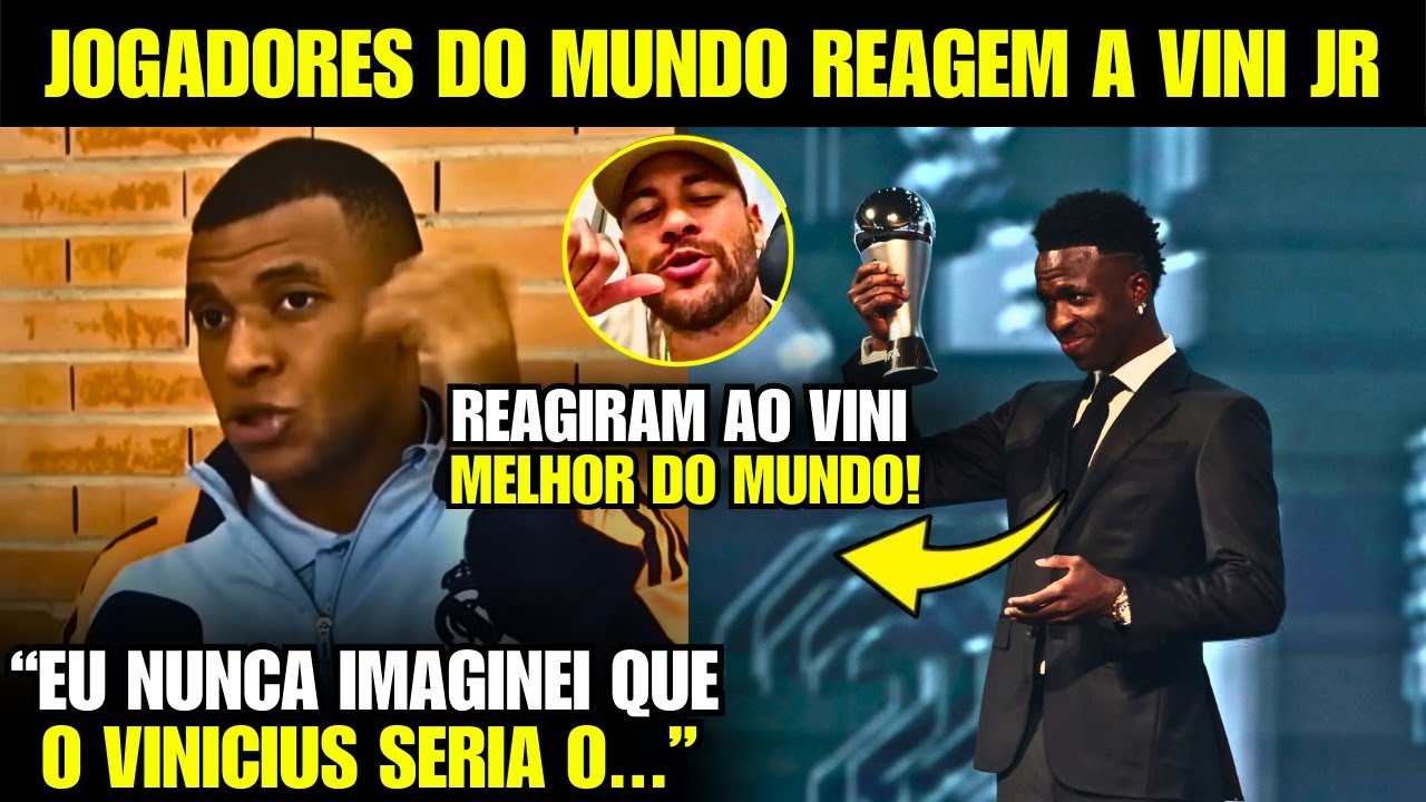 🚨 OLHA A REAÇÃO DE MBAPPÉ E NEYMAR E DOS PRINCIPAIS JOGADORES DO MUNDO APÓS O VINI SER O THE BEST!