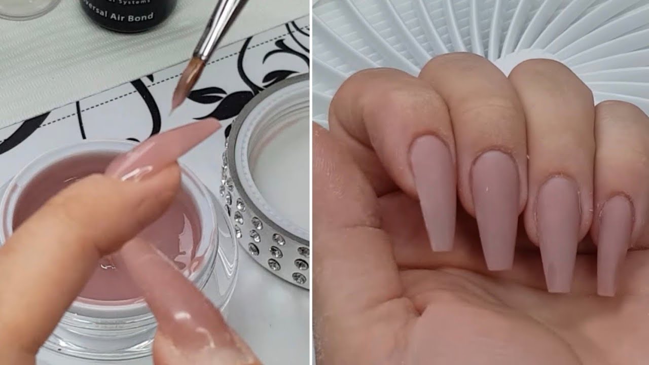 How to refill gel nail extensions step by step in real time
