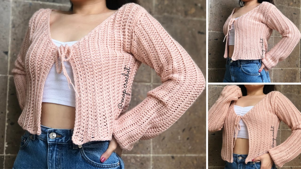 Cardigan a Crochet | Fácil | Diestra | Crochet Aesthetic