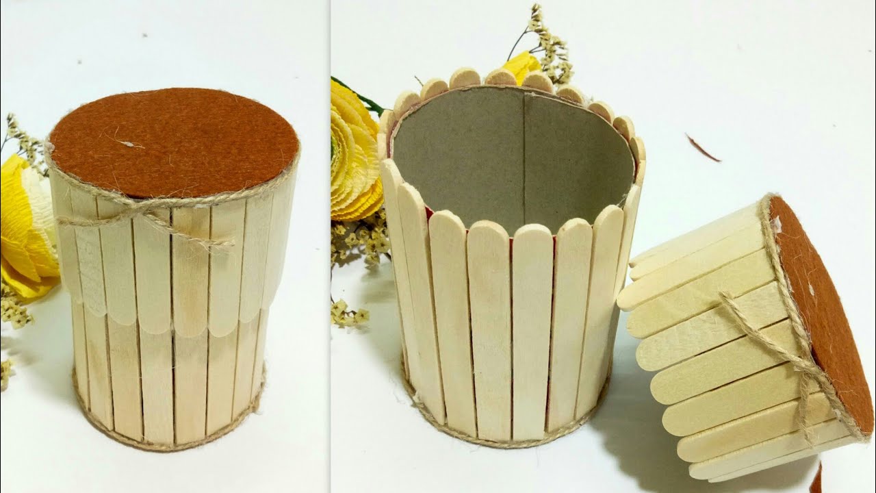 Como hacer Manualidades (caja de regalo) con palitos de helado FACILES | DIY Manualidades #204
