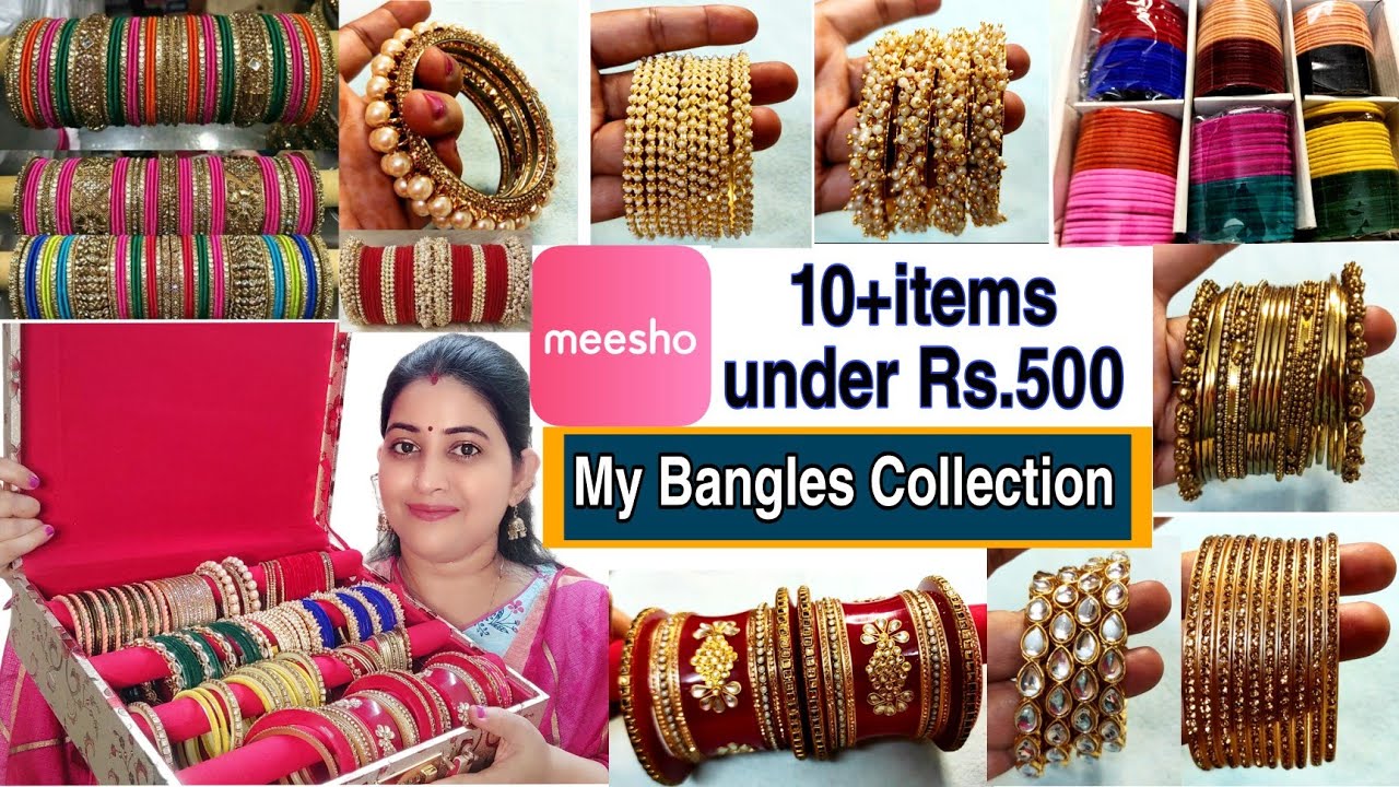 MEESHO BANGLES HAUL/Under Rs. 500🤗चूड़ियों को कैसे Mix & Match करें| How to Organize & Style Bangles