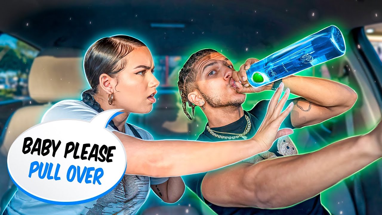 I CHUGGED The ENTIRE BOTTLE While Driving ...SHE WAS SCARED!