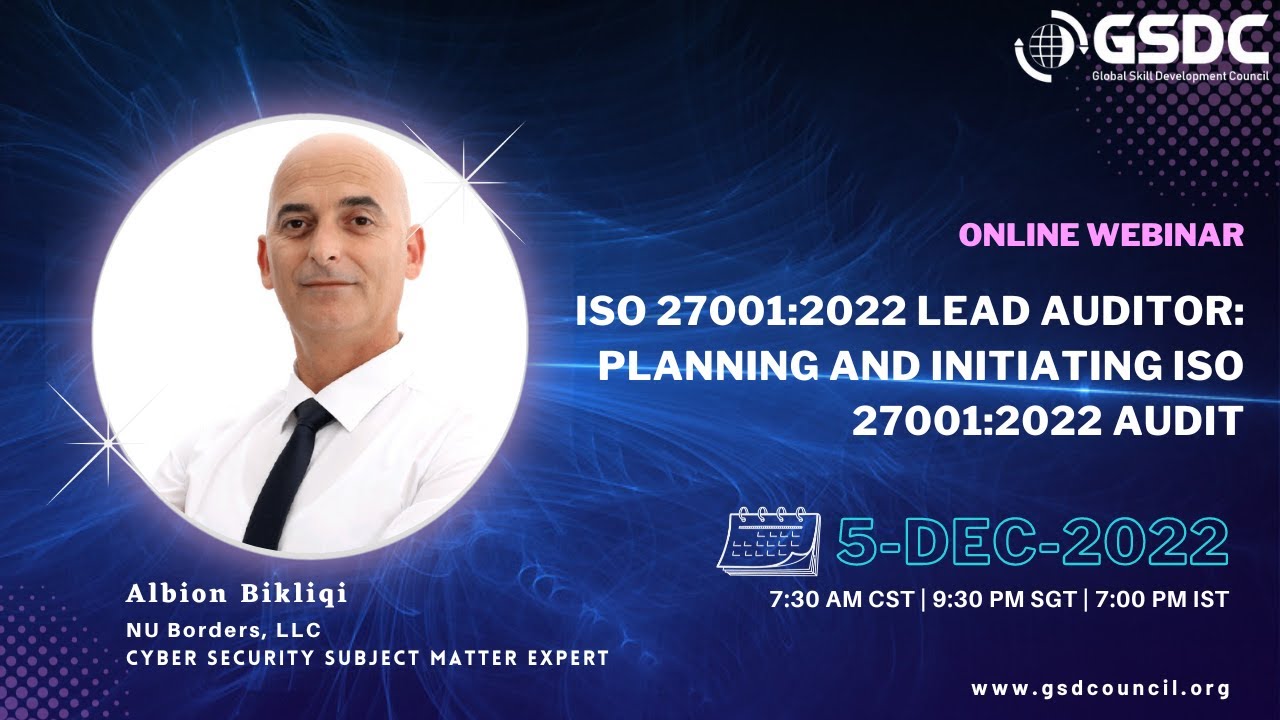 Iso webinar ISO 27001 Lead Auditor Conducting an ISO 270012022 Audit by Albion Bikliqi