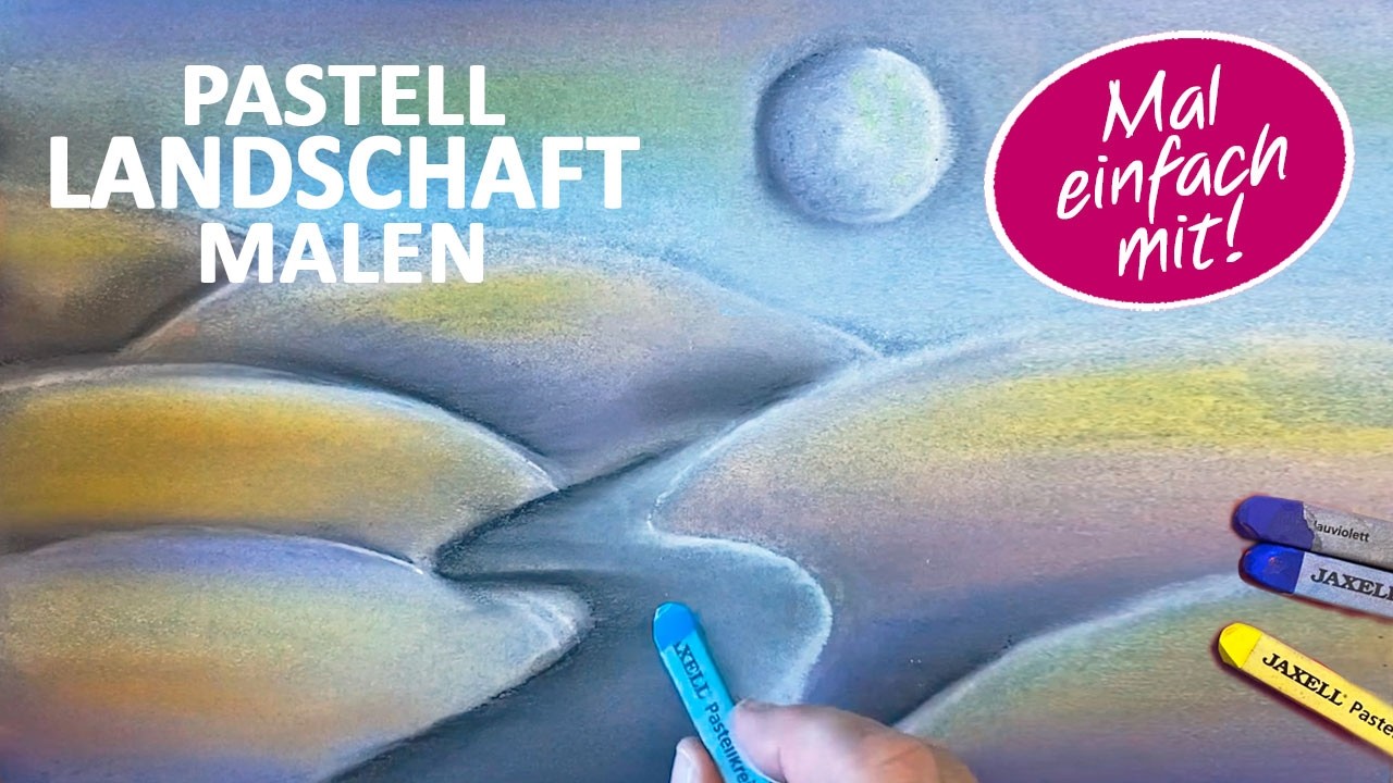 Winterzauber in Pastell – ganz einfach mit den Fingern malen (Tutorial) ǀ Pastellkreide malen