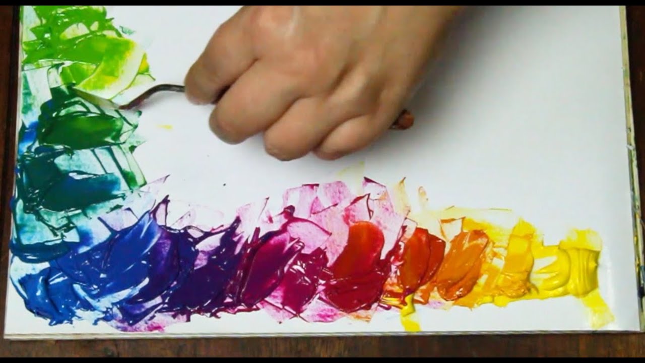 Limited CMY palette design oil painting mixing, demo 1.2