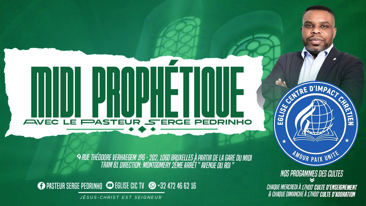 🔴 MIDI PROPHÉTIQUE | RÉCLAMATIONS | PASTEUR SERGE PEDRINHO