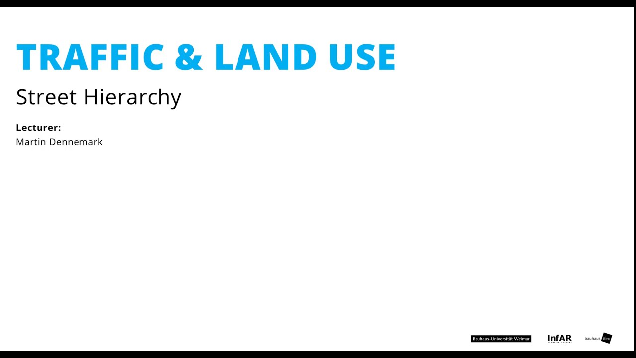 LUTS 05 :: Traffic & Land Use :: Street Hierarchy