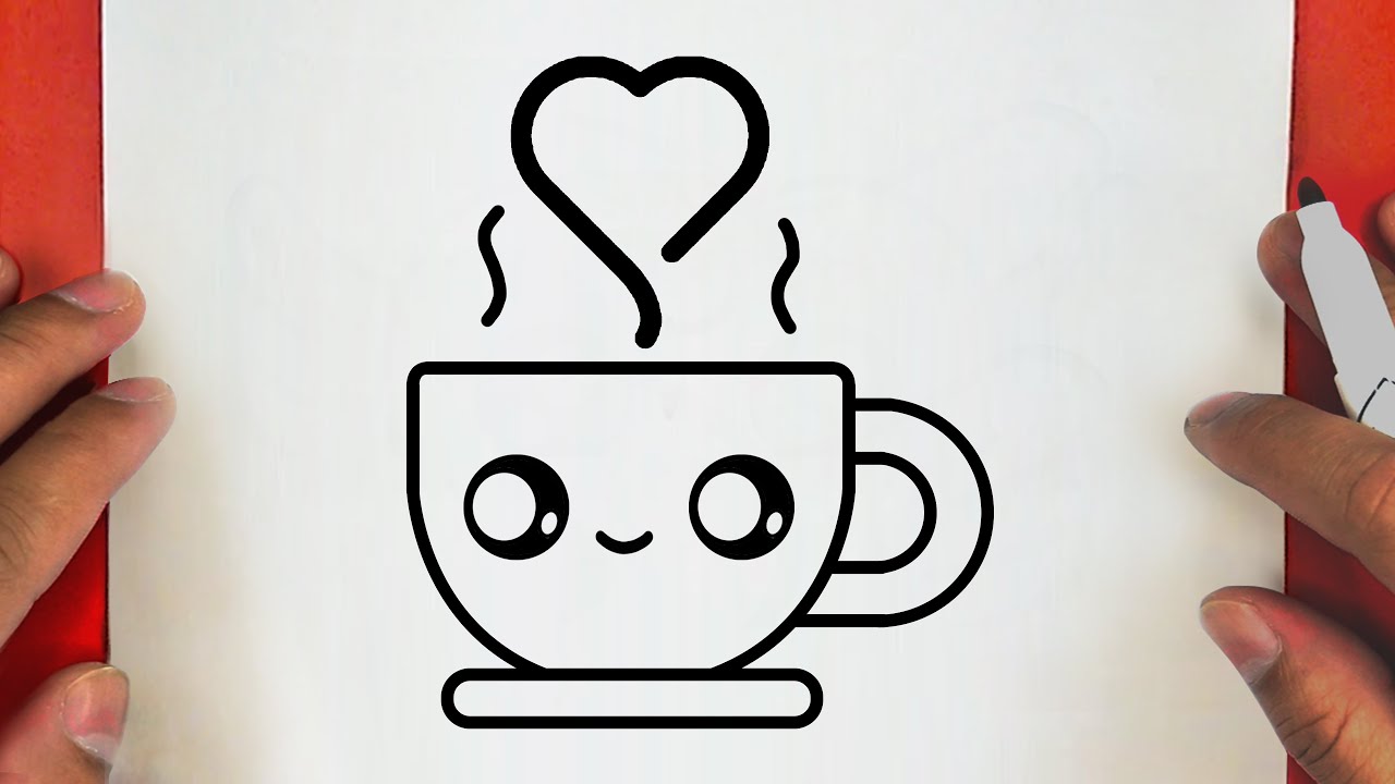 COMO DESENHAR UMA XÍCARA DE CAFÉ BONITA, DESENHO FÁCIL,PASSO A PASSO, JACKDesenhos