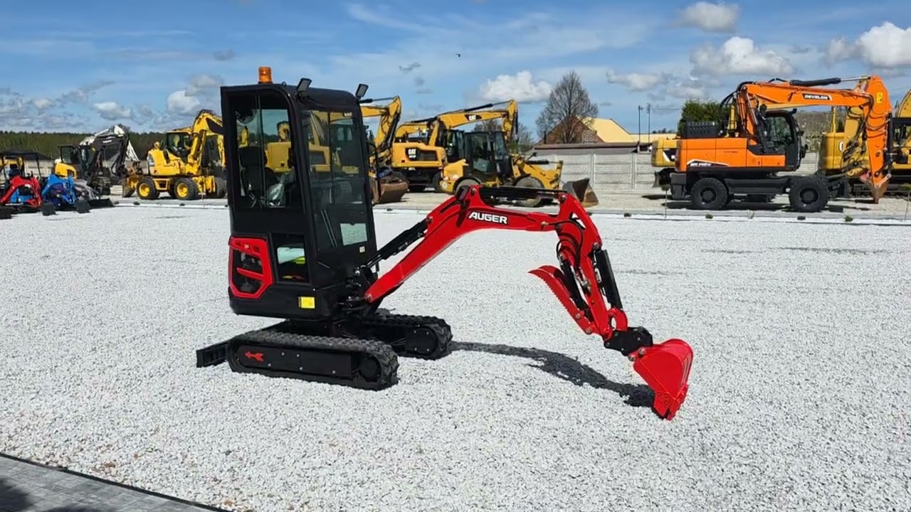 MINIKOPARKA AUGER NM 18, silnik KUBOTA D722, ROZSUWANE PODWOZIE, 3 ŁYŻKI