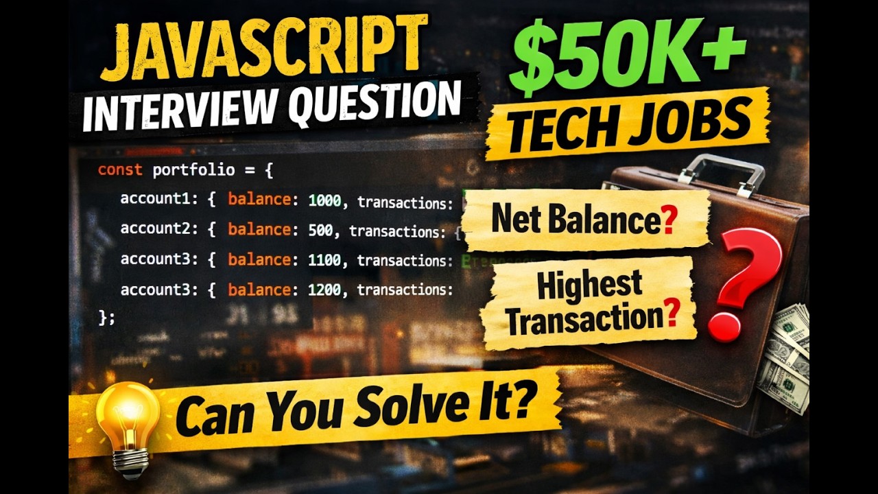 JavaScript Interview Question Companies Paying $50K+ Ask (Portfolio Balance Coding Challenge)