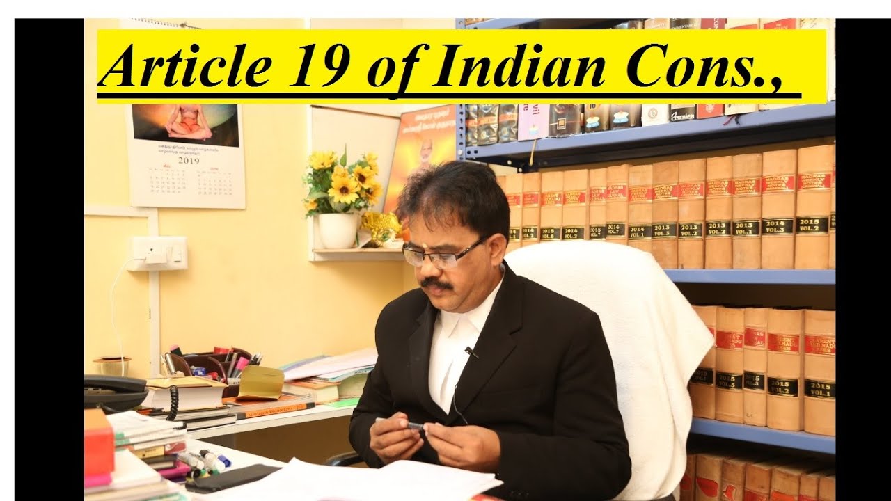 What is Article - 19 of The Indian Constitution ? | COI,1950 | IN TAMIL |