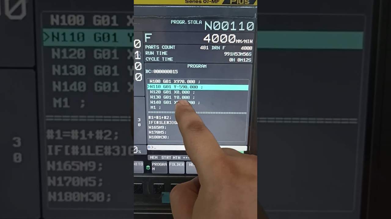 Fanuc 0i mf plus параметры отображения считывания программы