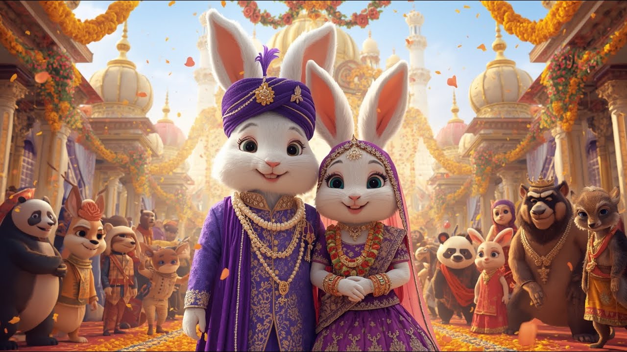 खरगोश की निकली बारात | Khargosh Ki Barat | Animal Wedding Song | Cartoon Rhymes | Hindi