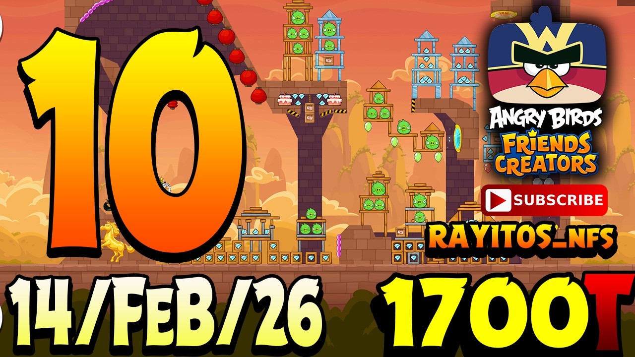 Angry Birds Friends Level 10 Tournament 1700 Highscore POWER-UP walkthrough