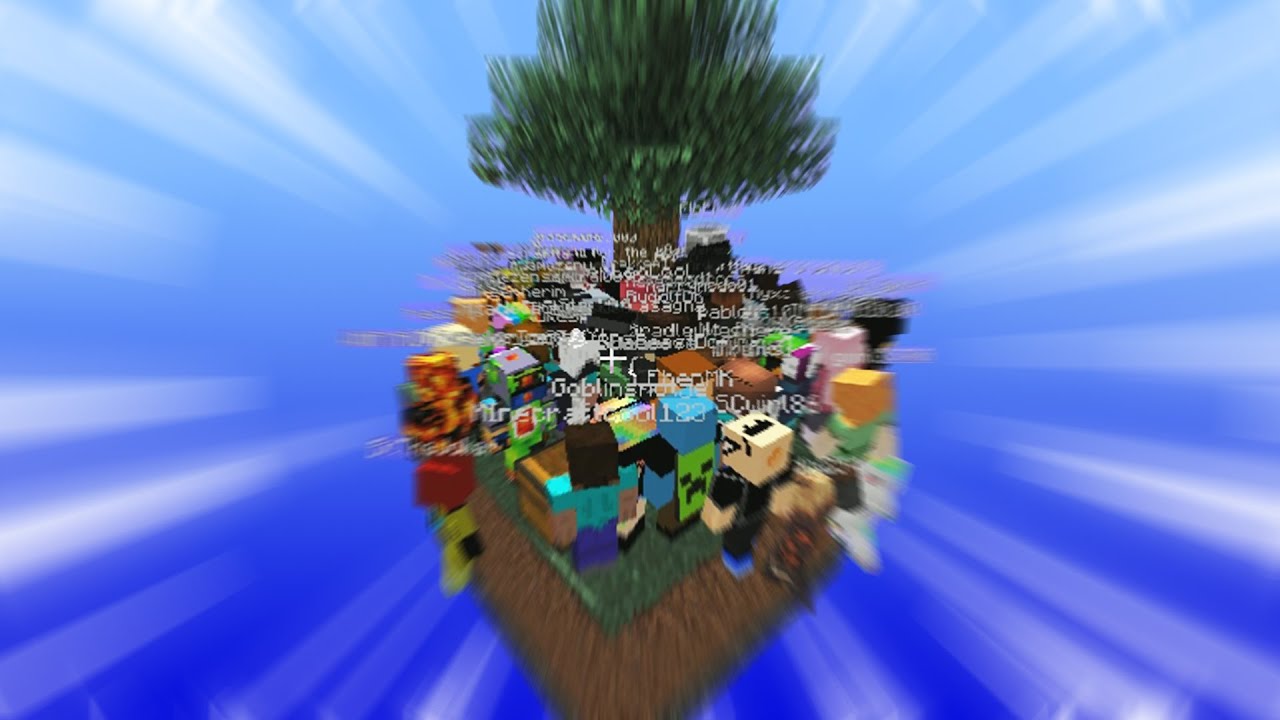 We tried to play skyblock with 100 players...