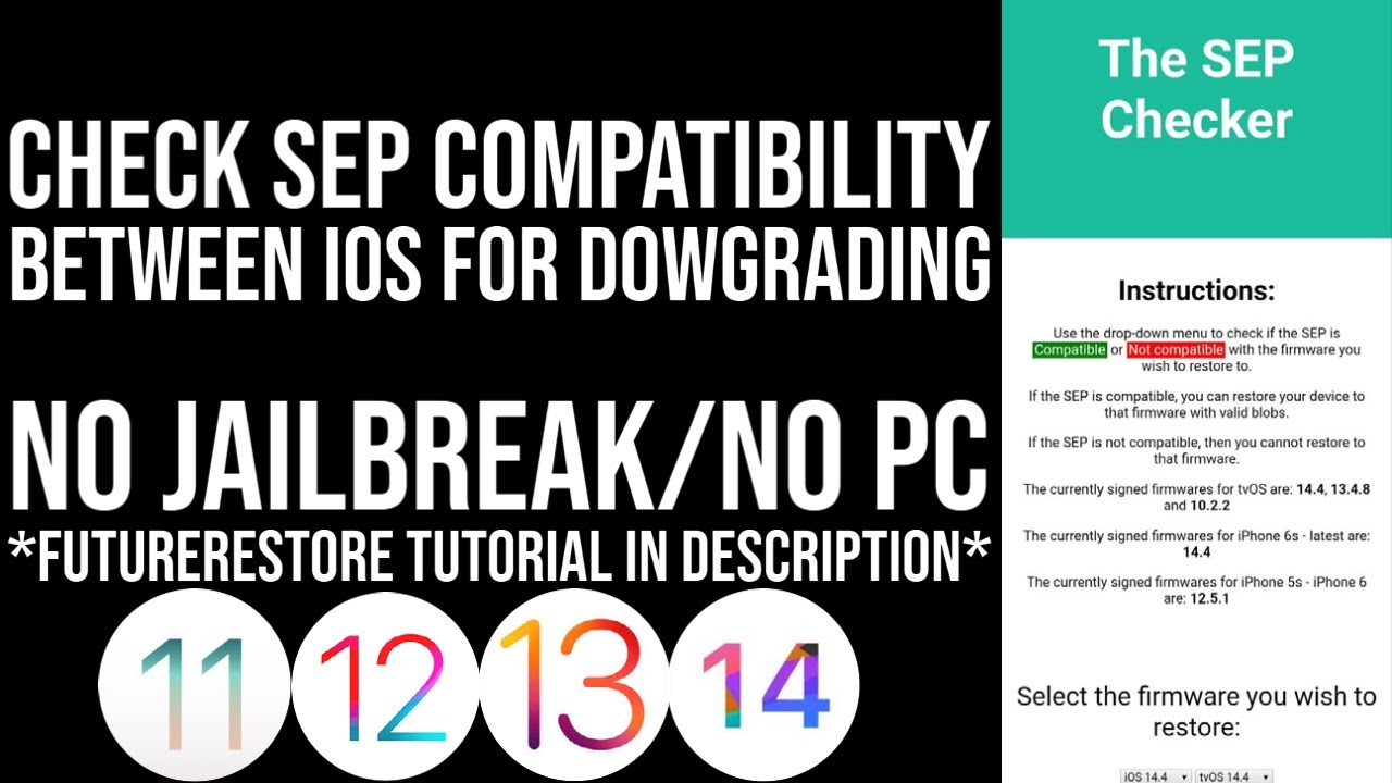 How to check SEP compatibility for Downgrade iOS | Check SEP compatibility for FutureRestore iOS 15
