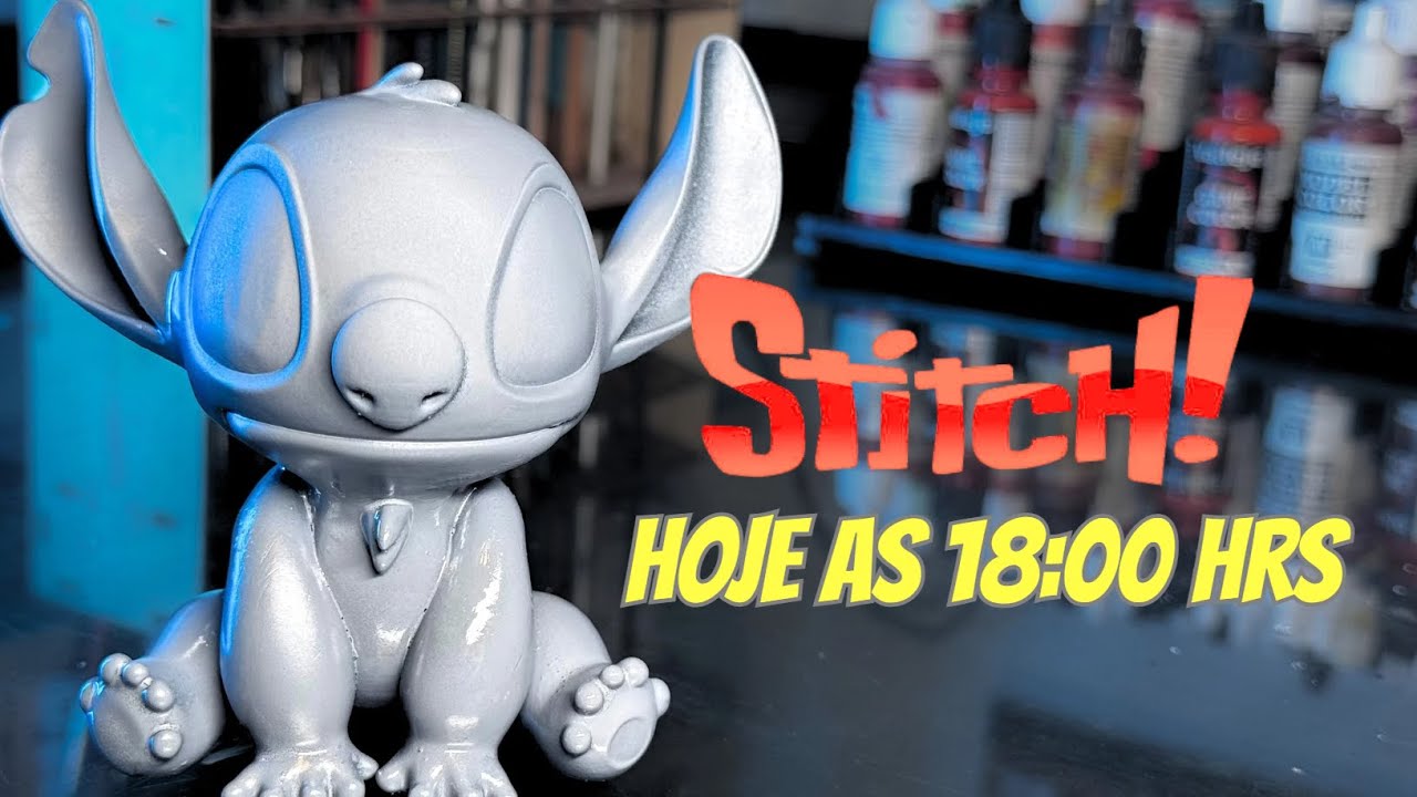 PINTANDO STITCH AO VIVO! Impressão 3D