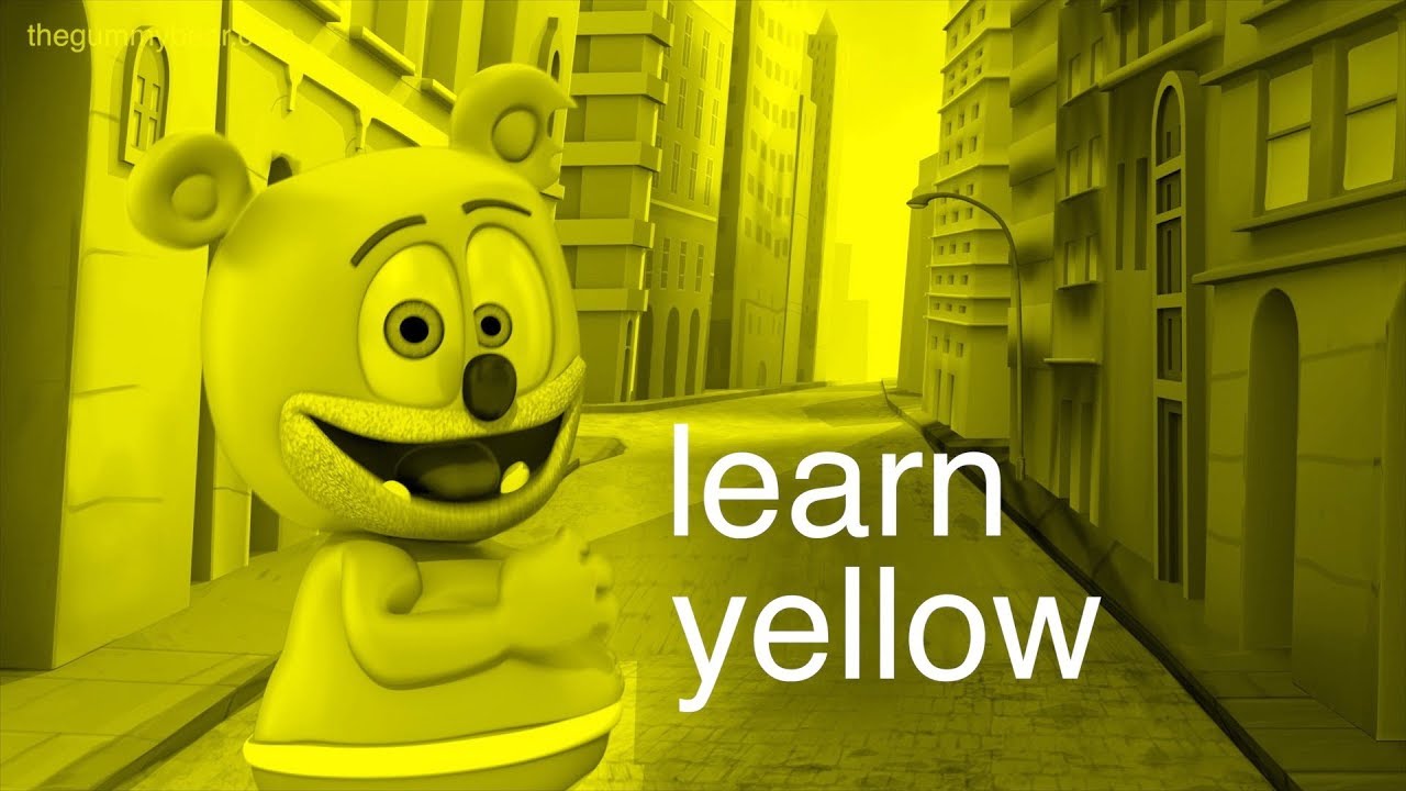 LEARN The Color YELLOW With Gummibär * The Gummy Bear Song * Colors For Kids