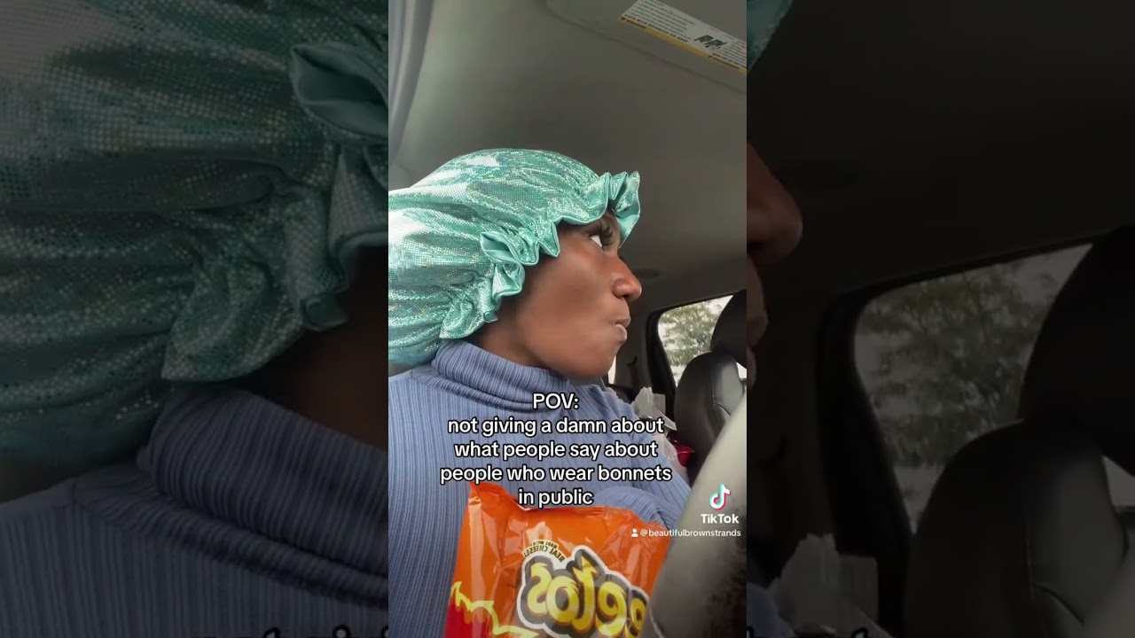 POV Girls Who Wear Bonnetd In Public 🤮 #bonnet #satinbonnet #wearingbonnetsinpublic #hair