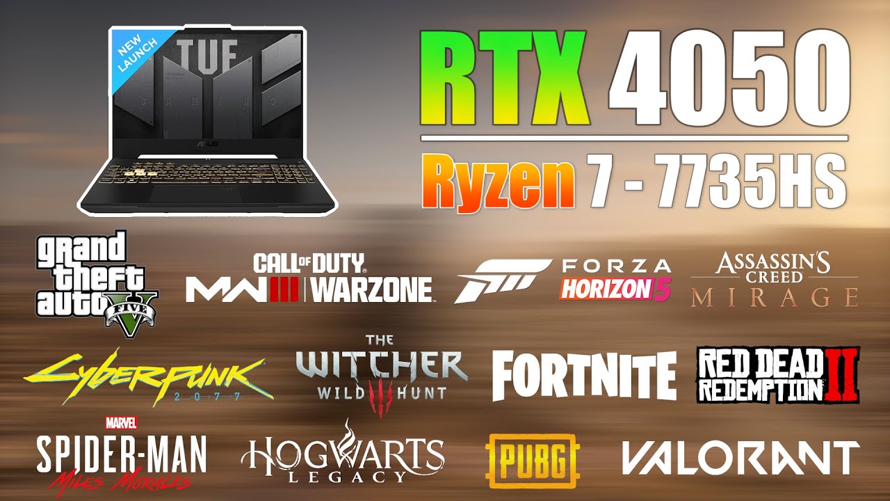 ASUS TUF Gaming A15 || Ryzen 7 7735HS RTX 4050 || Test in 15 Games in 2024