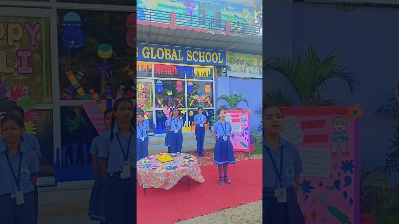 # Special Assembly on Holi by class-5th 🤩🤩🤩🤩🫟😀😀😀