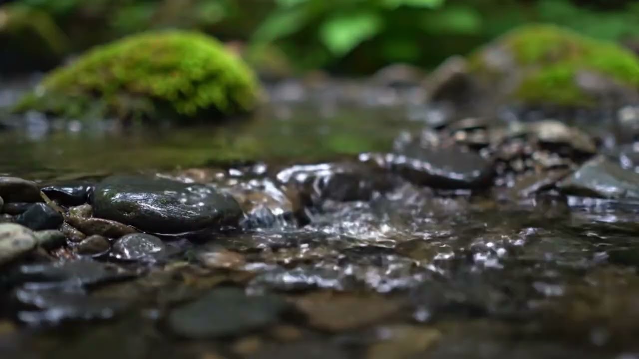 Gentle Water Stream Sounds for Deep Sleep — Peaceful Night Ambience