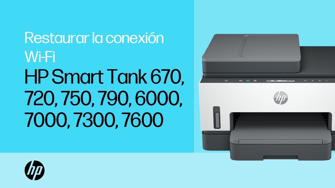 Restaurar la conexión Wi-Fi | HP Smart Tank 670, 720, 750, 790, 6000, 7000, 7300, 7600 | HP Support