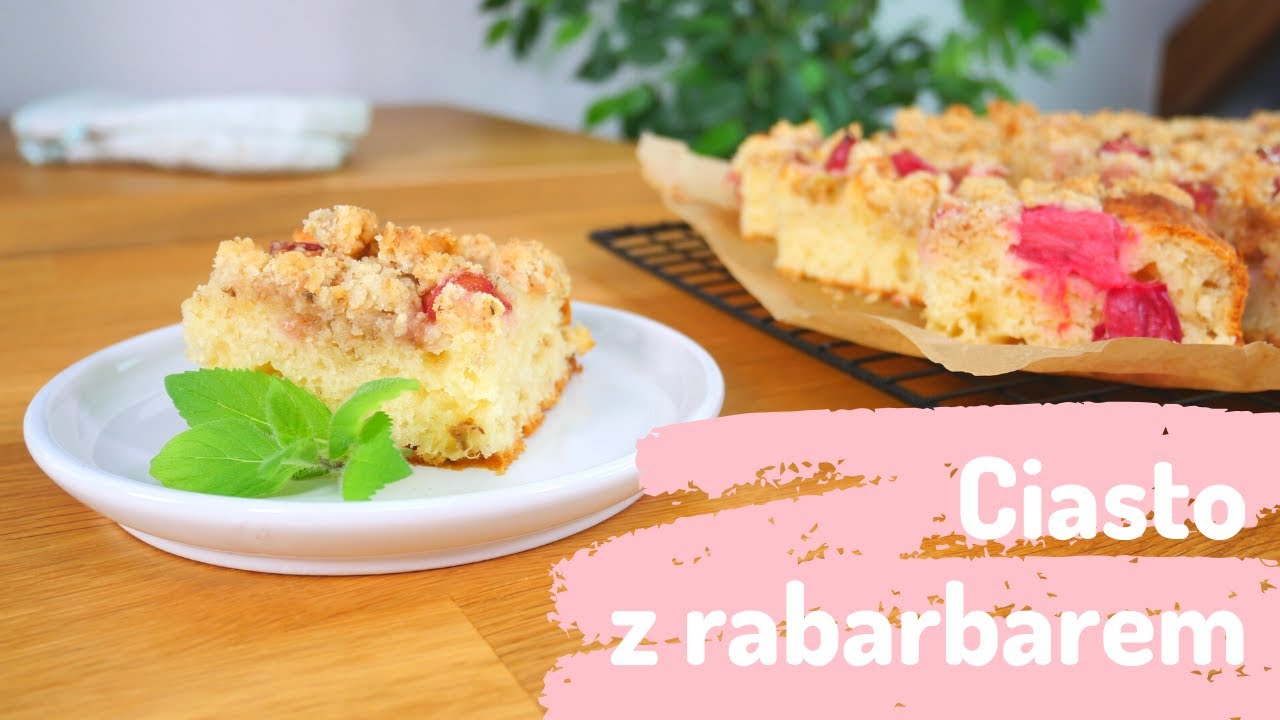 Ciasto z RABARBAREM ❤️😋 super prosty przepis na jogurtowe ciasto rabarbarowe❤️