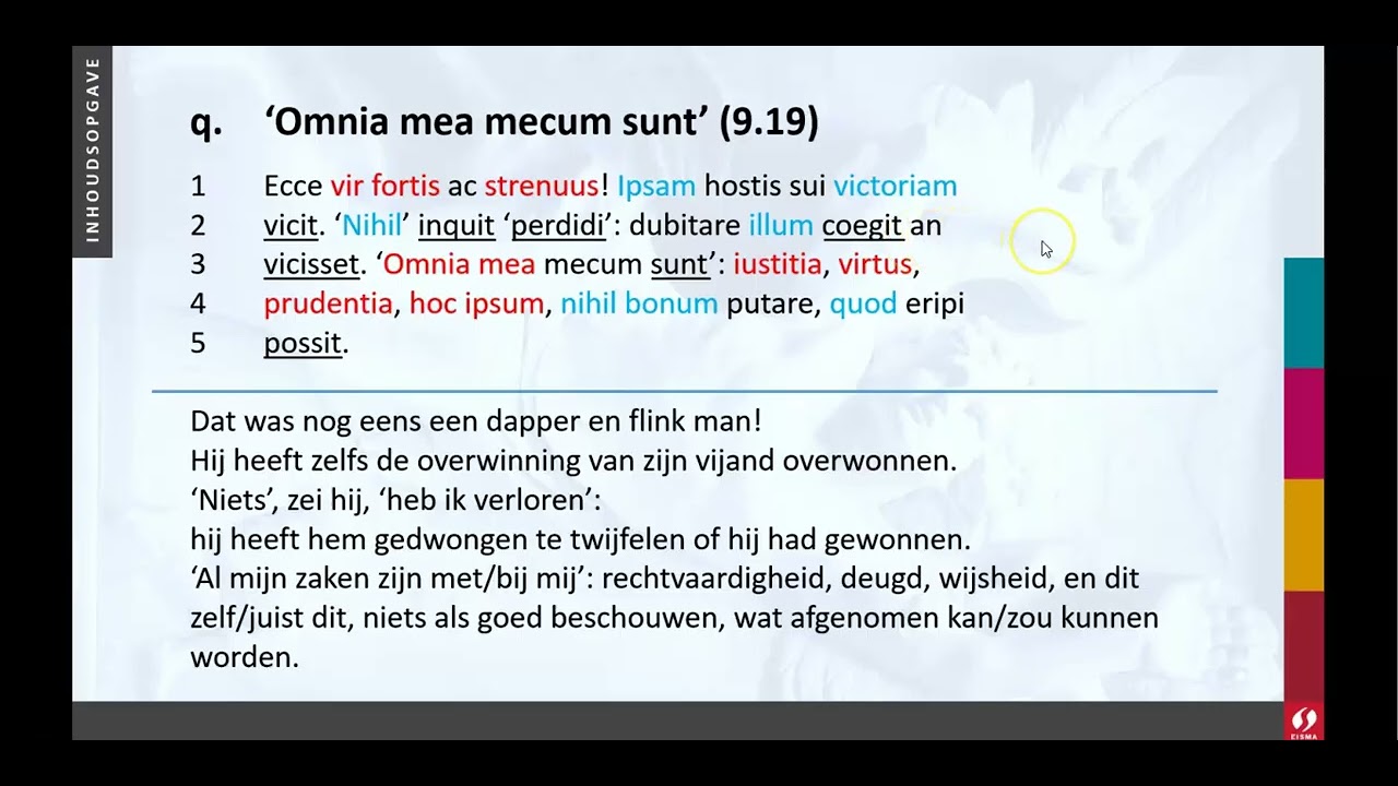 Tekst 7 3q 'Omnia mea mecum sunt'