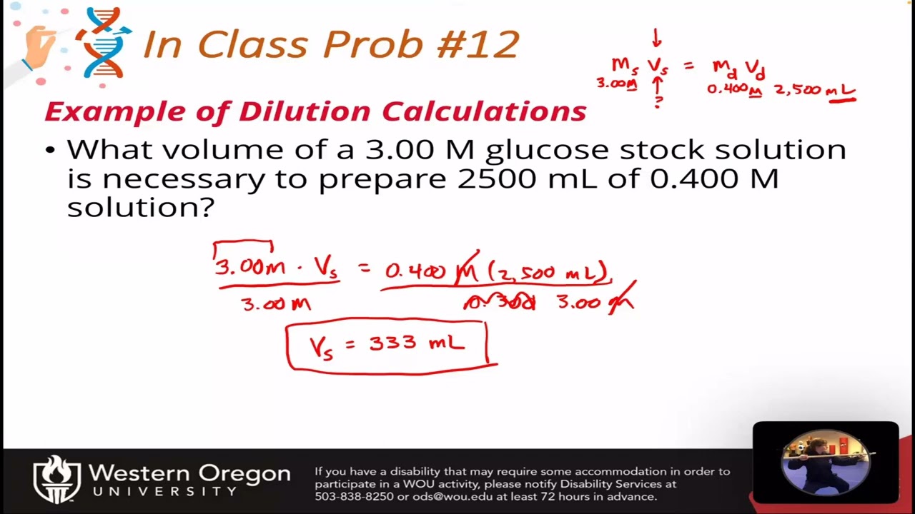 CH312 Analytical Chem: End Chapter 2 - Solutions, Dilutions, and Percent Yield
