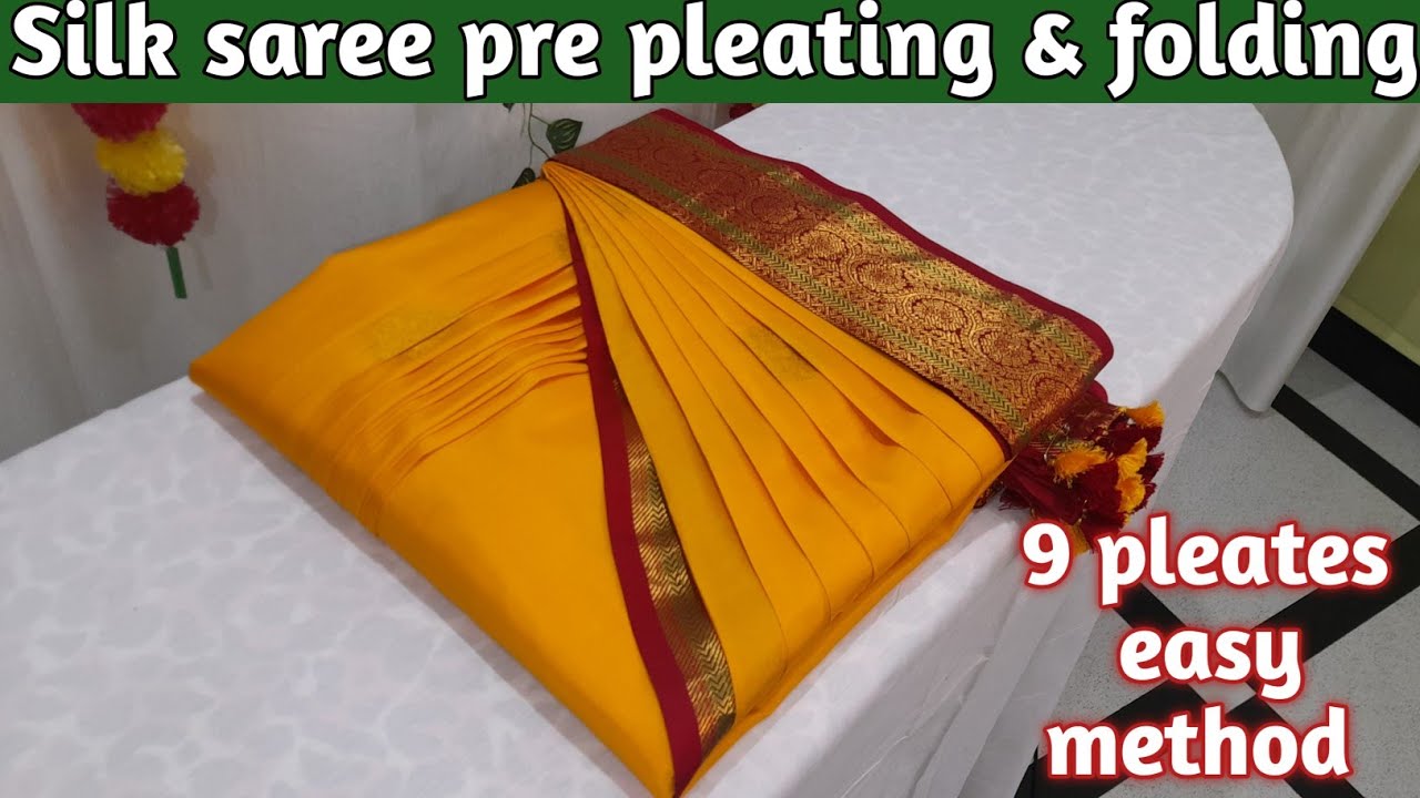 ಸೀರೆ ಸೆರೆಗು ಮತ್ತು ನೆರಿಗೆ ಮಾಡಿ ಮಡಿಚುವ #easy ವಿಧಾನ🥻| Saree Pre-Pleating & Box Folding For Beginners