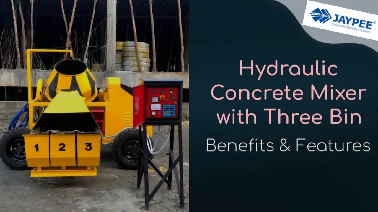 Hydraulic Concrete Mixer with Three Bin +91 90512 34444 3 Bin Digital Weighing System @Jaypee