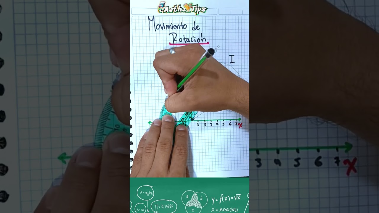 movimiento de rotación en plano cartesiano...