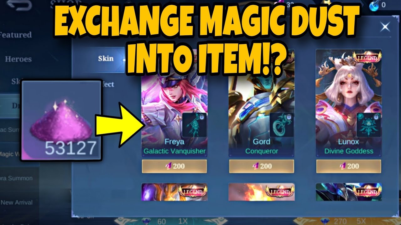 TIPS ON HOW TO EXCHANGE YOUR MAGIC DUST INTO MLBB ITEM 2024!