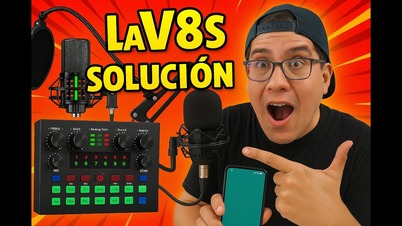 V8S LA SOLUCION PARA GRABAR EL AUDIO A TU TELEFONO😱😱😱🙏 DIRECTO SIN PLUGINS TARGETA DE SONIDO V8S
