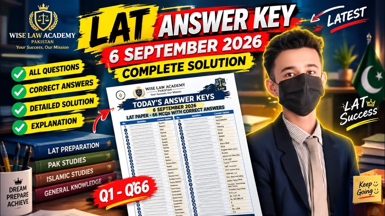 HEC LAT 6th September 2026 Solution & Answer Key | Complete Paper Discussion | Law Admission Test 