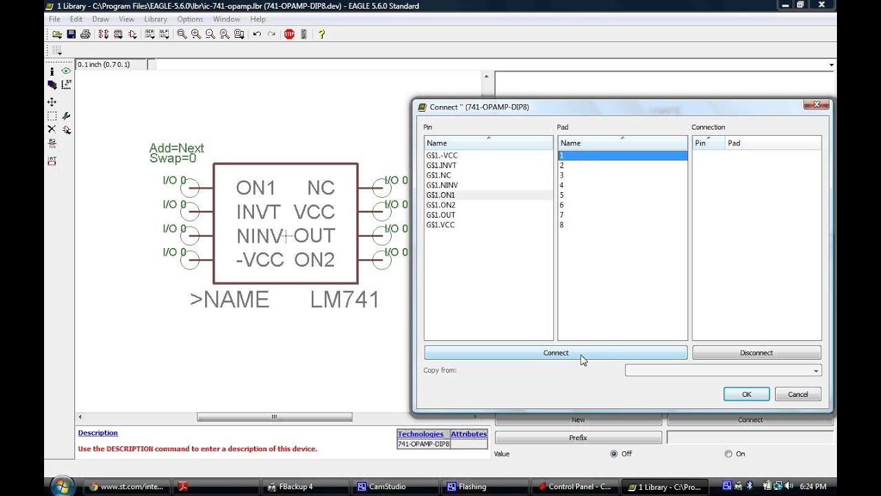 Cadsoft EagleCAD Tutorial - Creating a Part Library - Lesson 4