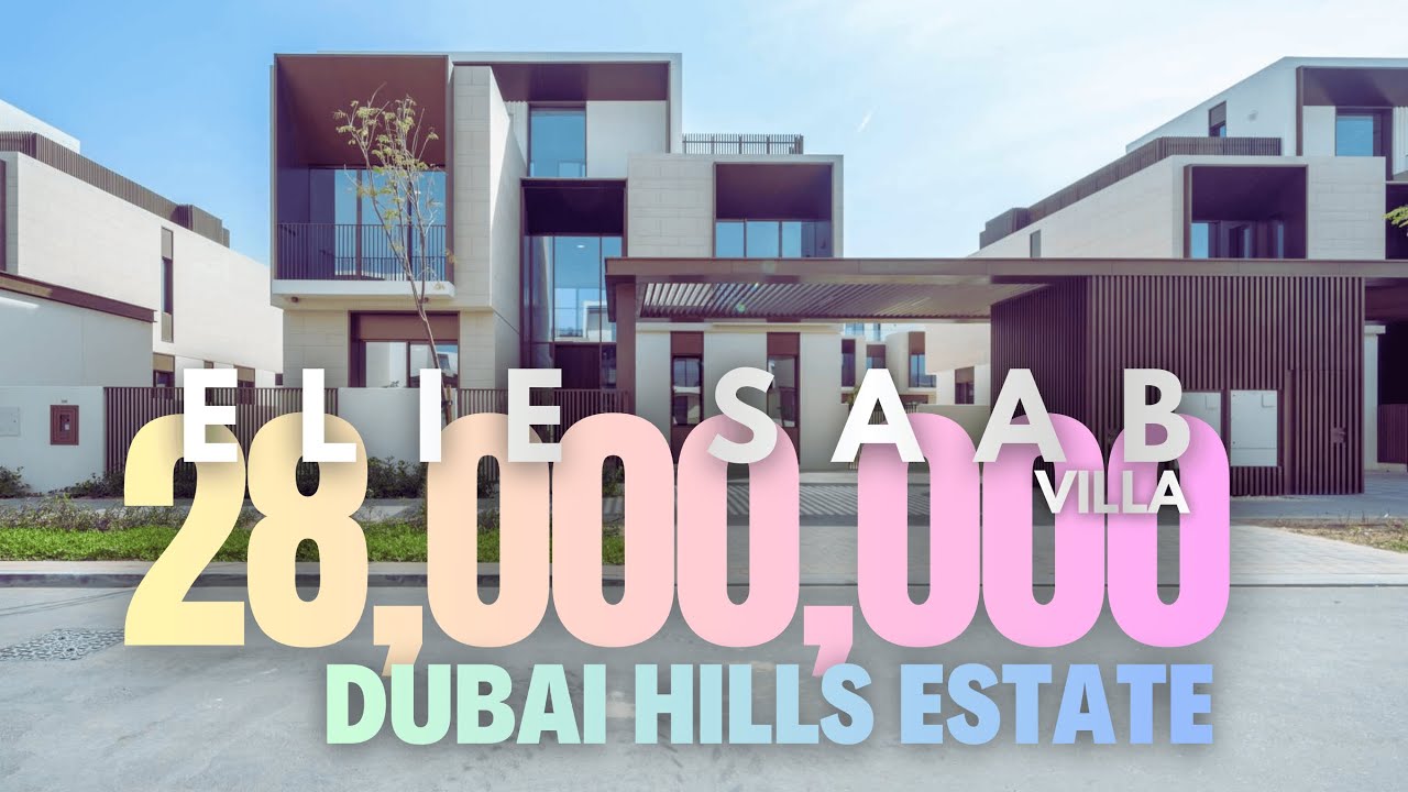Inside 28,000,000 Ellie Saab Villa in Dubai Hills By Emaar| Stunning View of Downtown & Burj Khalifa