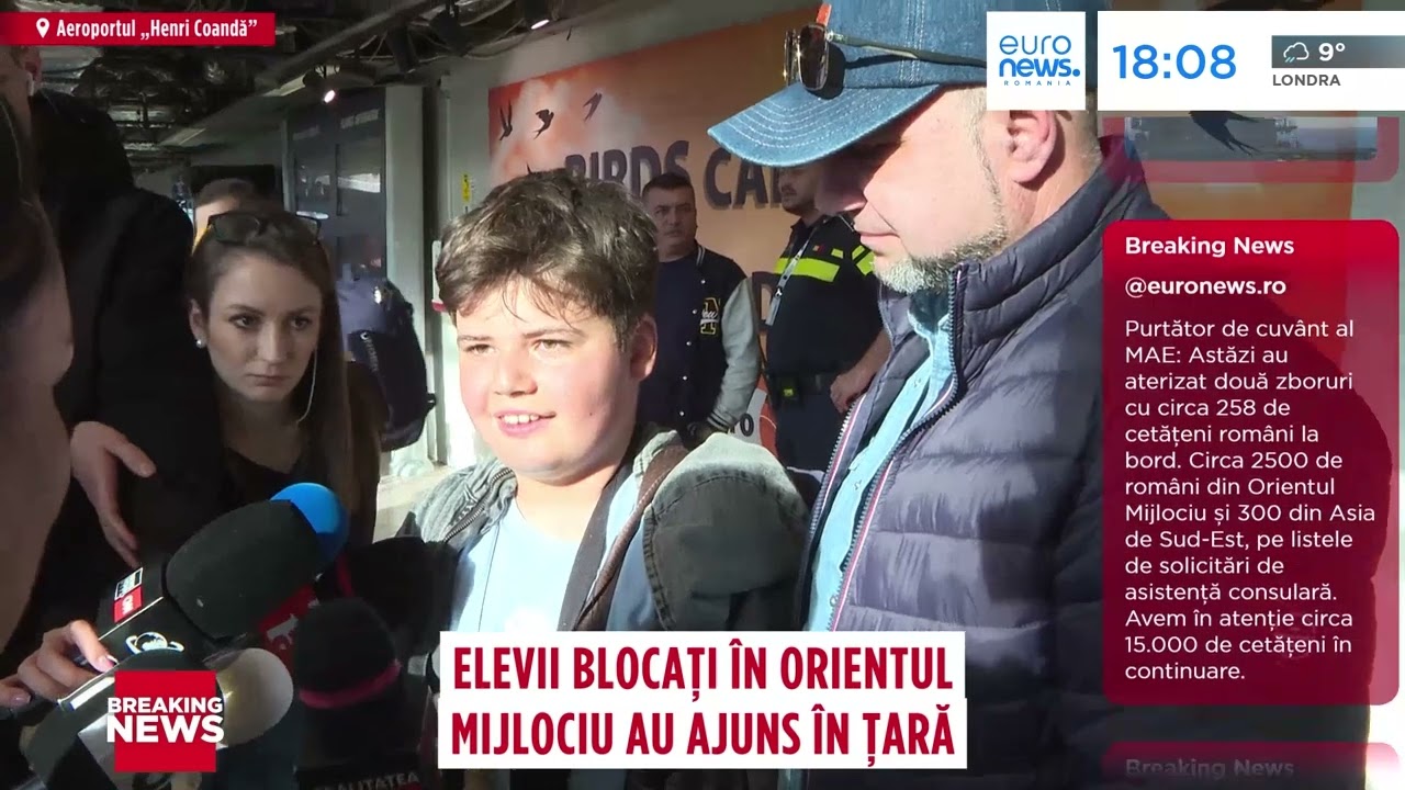 Elevii blocați în Orientul Mijlociu din cauza războiului au ajuns în țară. „Mi-a fost puțin frică”