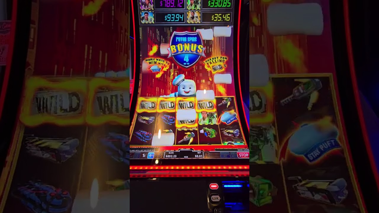 Marshmallow man Stay Puft goes crazy on Ghostbusters Slot!!