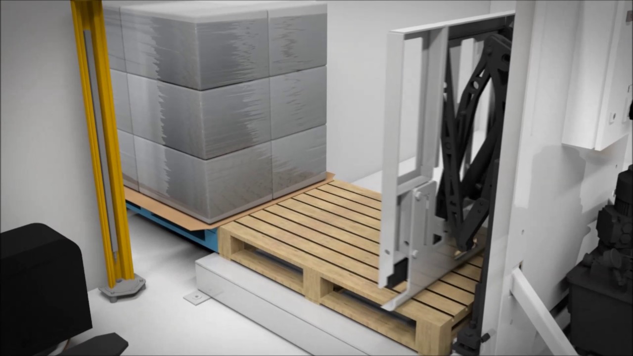 Stationary Pull Installation - Transferring Pallets in Cleanroom