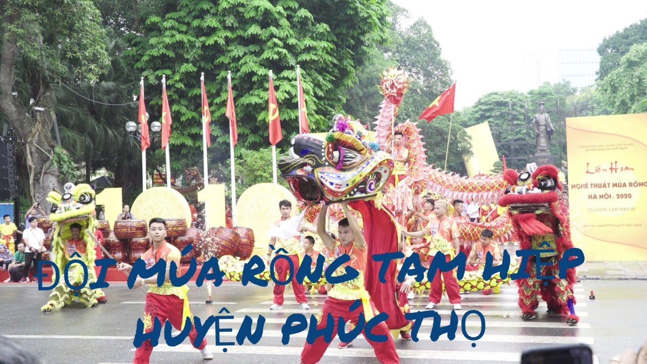 Liên hoan múa rồng Hà Nội 2020 | đội rồng Tam Hiệp | CỬU LONG