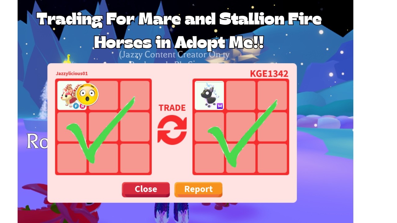 Trading for Mare And Stallion Fire Horses in Adopt Me!!