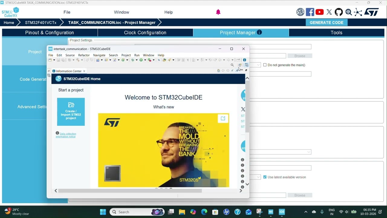 inter task communication in CMSIS_RTOS