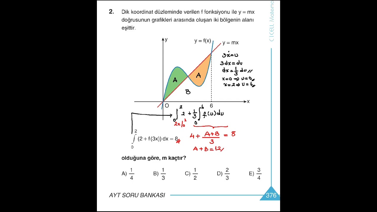 Değişken Değiştirme İçeren Alan Soruları Sayfa376