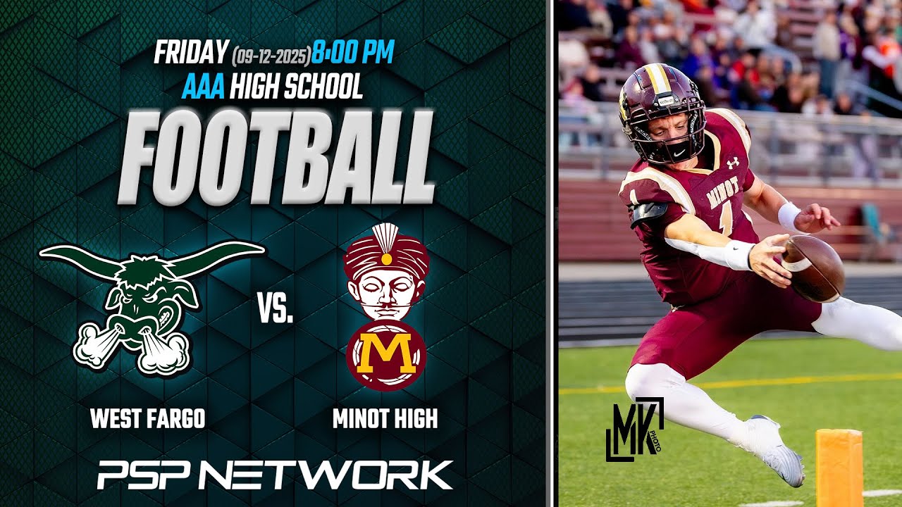 🏈 (9-12-25) AAA FOOTBALL: WEST FARGO  AT MINOT