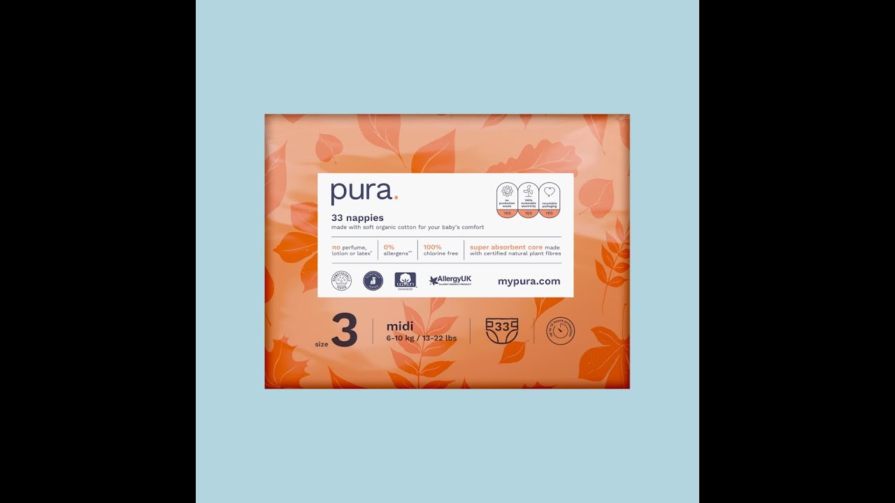 Pura Eco-friendly Nappies Size 3 (6-10 kg / 13-22 lbs)